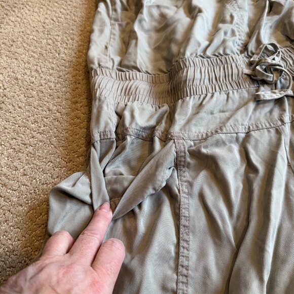 Young Fabulous & Broke Tencel Olive Green Jumpsuit Utility Jogger Sleeveless MED - Picture 3 of 11